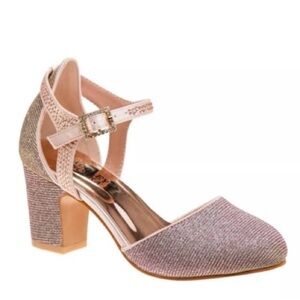 Badgley Mischka Pink Glitter Heels